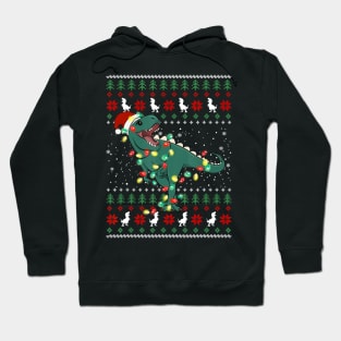 I Want A Dinosaur For Christmas Ugly Sweater Xmas Hoodie